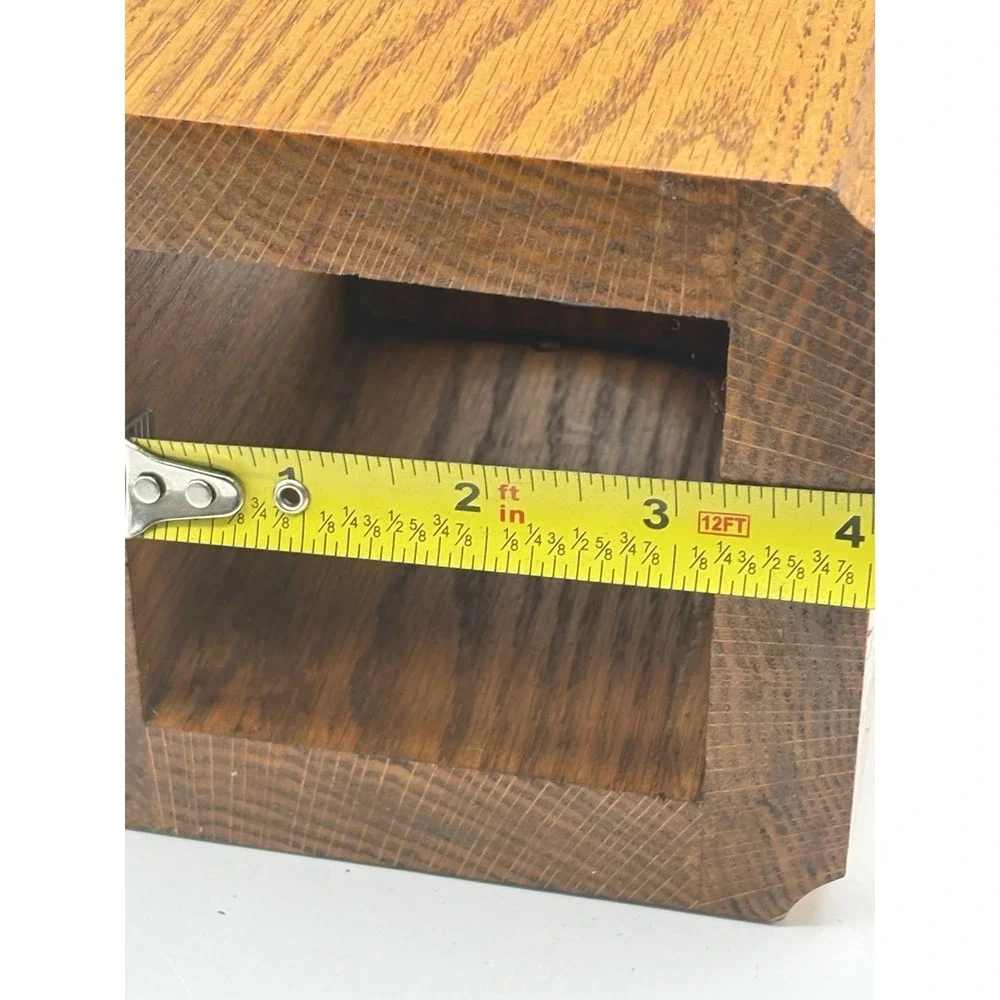 Vintage Oak Wood Tissue Box Dispenser Cover